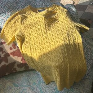 Tommy Hilfiger Women's Sunny Yellow Cable Knit Sweater